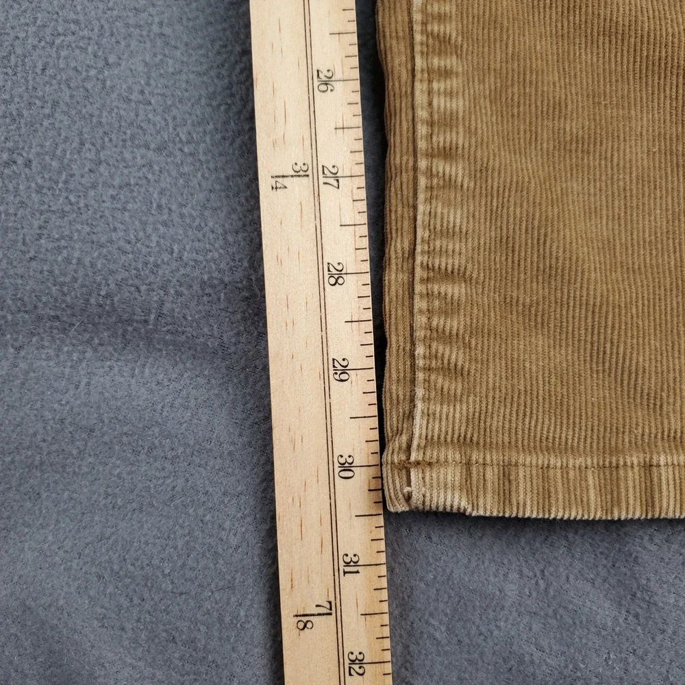 LL Bean Natural Fit Corduroy Pants Mens 38W 30.5 in seam Tan Cotton Blend